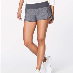 lululemon heathered grey speed shorts